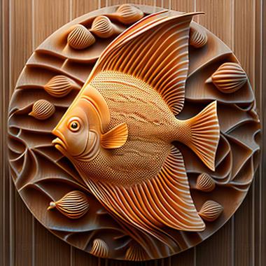 3D модель Обыкновенная рыба дискус (STL)